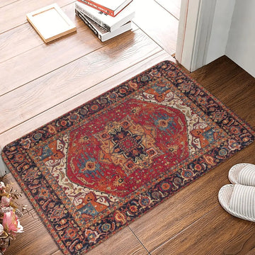VIKAMA Moroccan Ethnic Rug Bathroom Kitchen Soft Floor Mat Indoor Outdoor Entryway Doormat Small Rug Home Decor