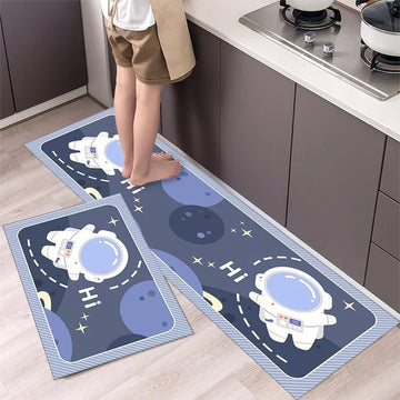 Kitchen Floor Carpet Living Room Entrance Door Mat Non-slip and Washable Kitchen Mat Hallway Rug Absorbent Carpet for Bathroom