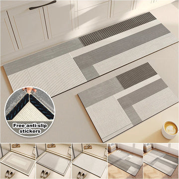Super Absorbent Kitchen Floor Mat Kitchen Rug Soft Washable Carpets Anti Slip Bathroom Entrance Rug Carpets Home Decor 1 Piece